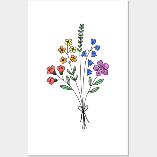 Subtle pride flower bouquet Posters and Art